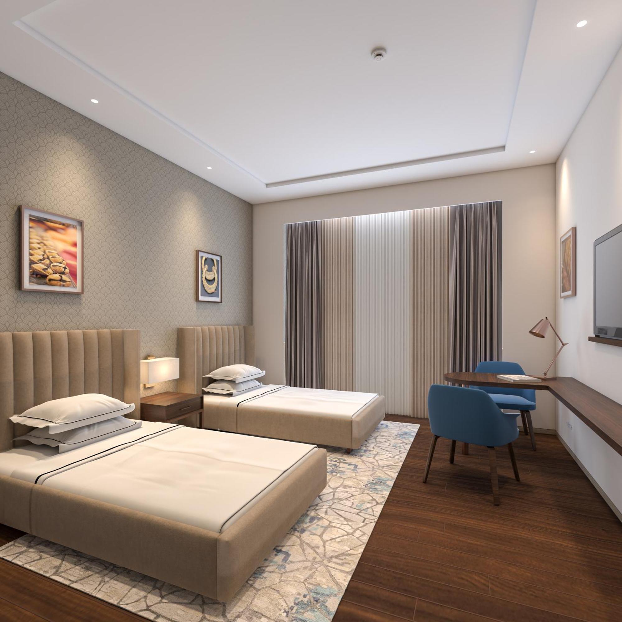 Taj Bangalore Devanahalli Екстер'єр фото A 3D rendering of a hotel room